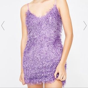 Fuzzy Lavendar/purple dress Dolls Kill NWT Sz M